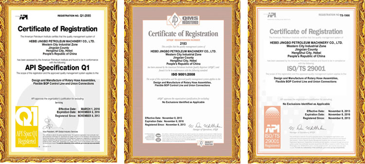 certificate of loop hose certificate of loop hose